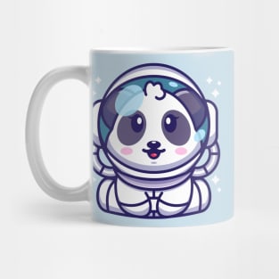 Cute baby panda wearing an astronaut suit, cartoon character Mug